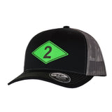 Ranger Diamond Leather SnapBack - Green Leather - Headwear