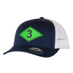 Ranger Diamond Leather SnapBack - Green Leather - Headwear