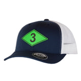 Ranger Diamond Leather SnapBack - Green Leather - Headwear