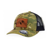 Ranger DUI Scroll Leather Snap - Back - 1st Batt - Headwear