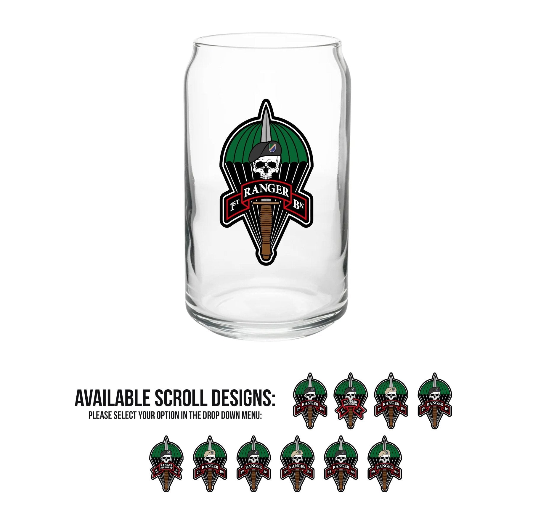 Ranger Parachute Beer Can Glass Set - 16oz - Glassware