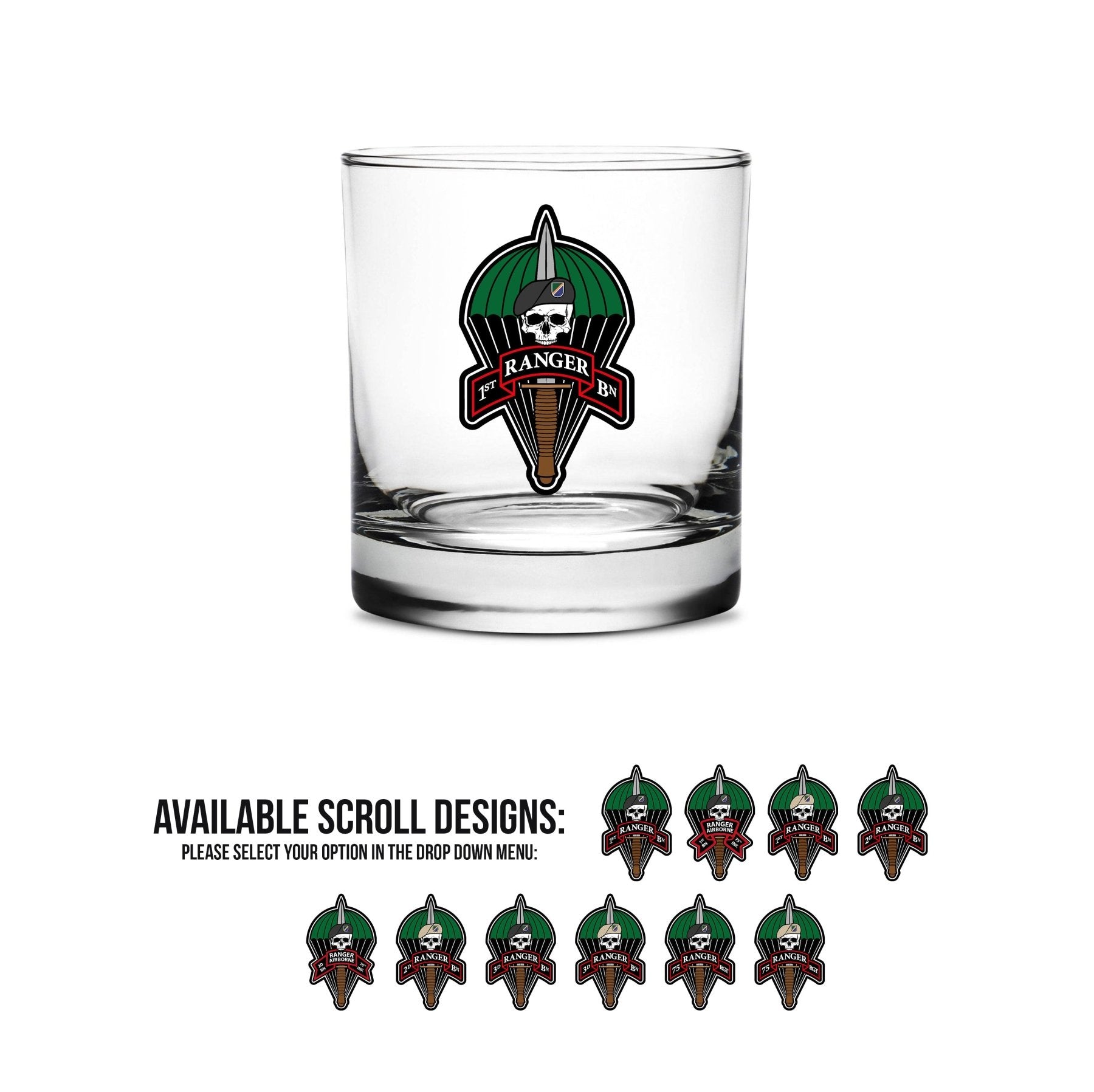 Ranger Parachute Whiskey Glass Set - 16oz - Glassware