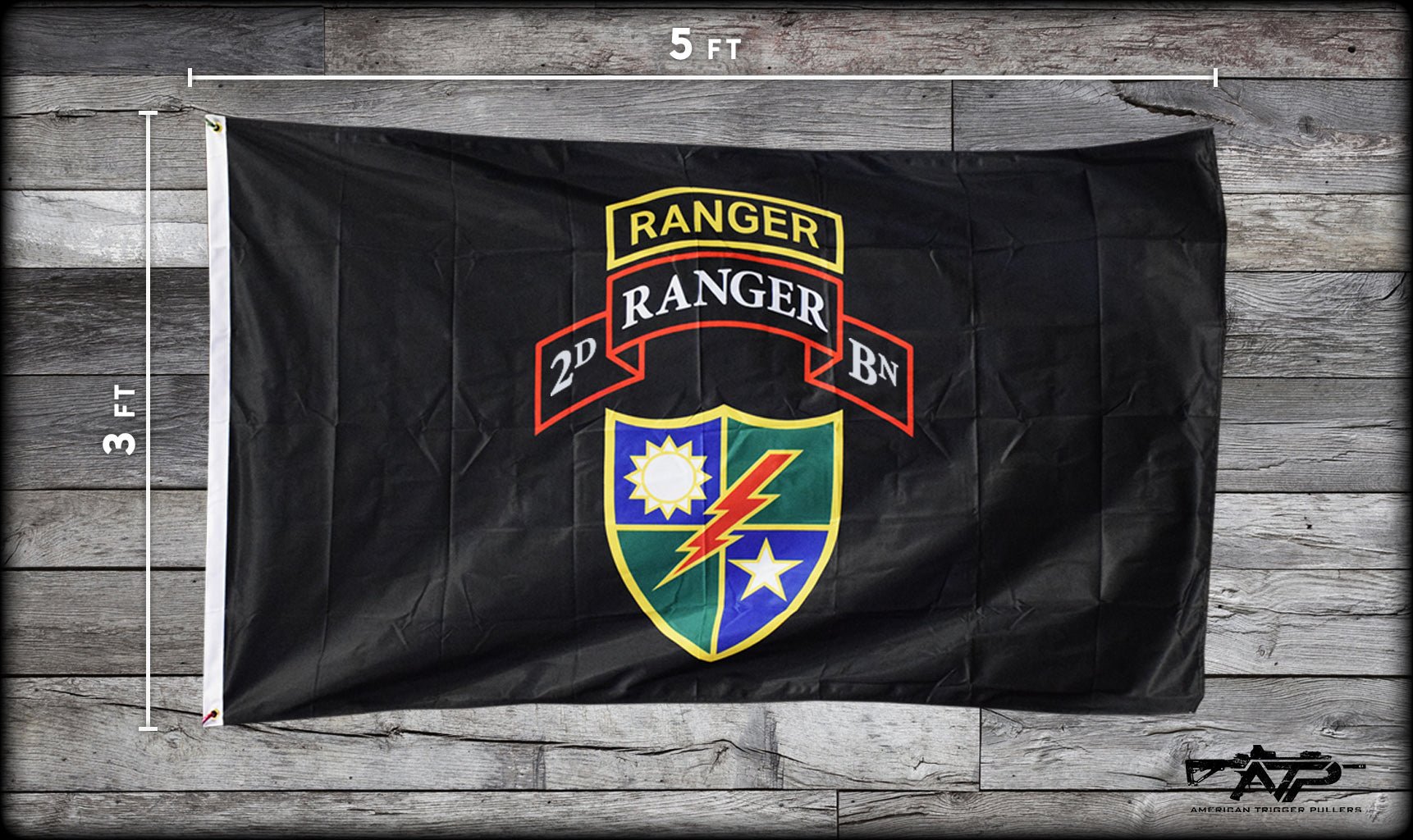 Ranger Scroll Double Sided - Ranger Tab - Flag