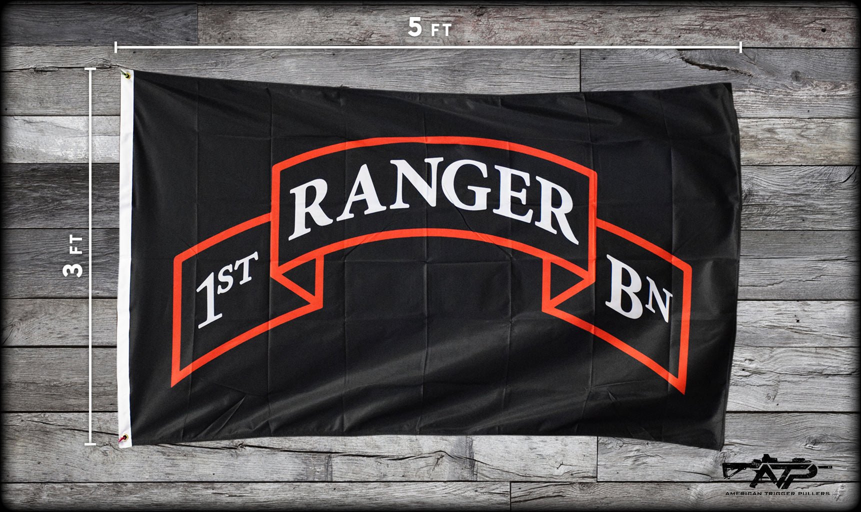 Ranger Scroll Double Sided - Ranger Tab - Flag