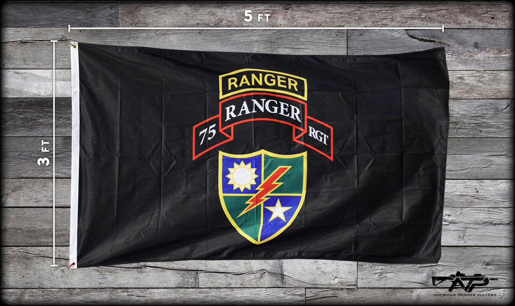 Ranger Scroll Double Sided - Ranger Tab - Flag