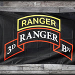 Ranger Scroll Double Sided - Ranger Tab - Flag