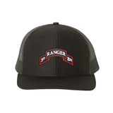 Ranger Scroll Snapbacks - Black/Black Mesh - Hat