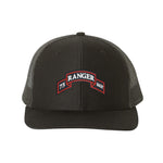 Ranger Scroll Snapbacks - Black/Black Mesh - Hat