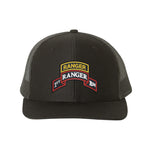 Ranger Scroll Snapbacks - Black/Black Mesh - Hat