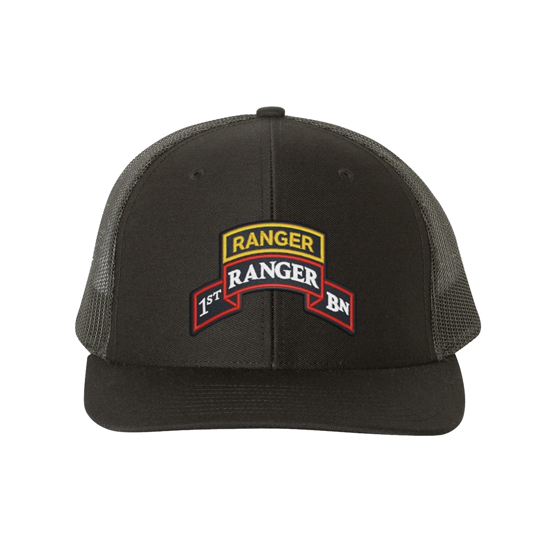 Ranger Scroll Snapbacks - Black/Black Mesh - Hat