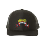 Ranger Scroll Snapbacks - Black/Black Mesh - Hat