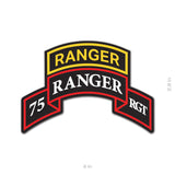 Ranger Scroll Sticker - 75th Regiment - Sticker