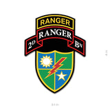 Ranger Scroll Sticker - 2D Battalion - Sticker