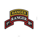 Ranger Scroll Sticker - 1st Battalion - Sticker