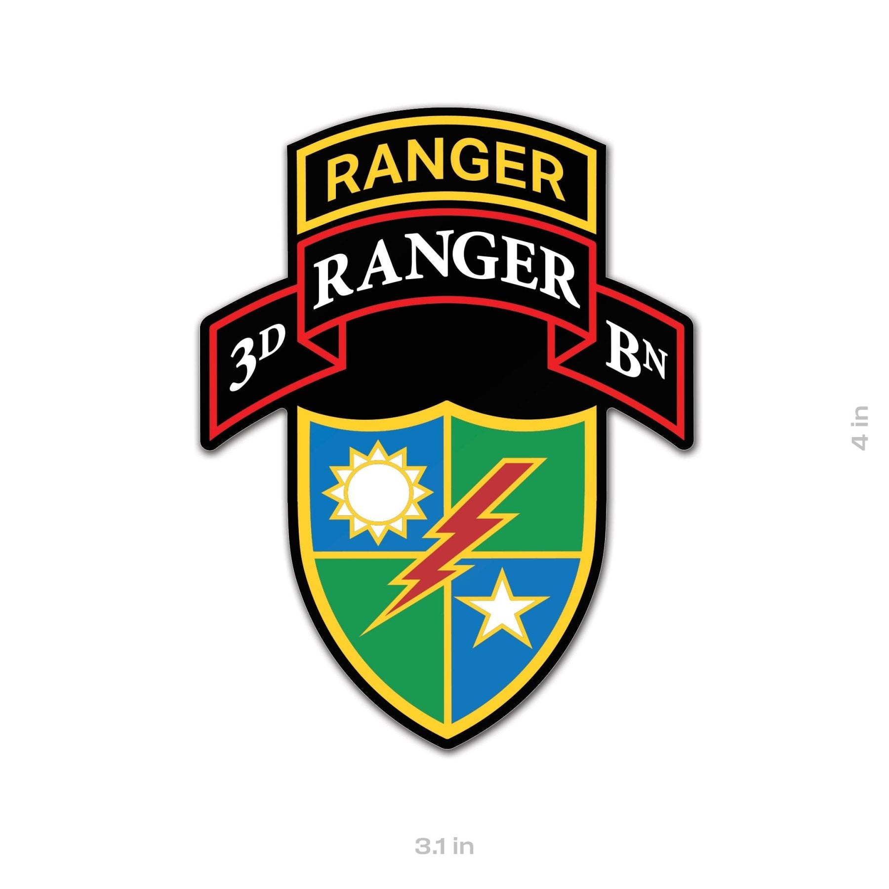 3d Ranger Scroll Ranger Scroll Sticker – American Trigger Pullers