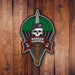 Ranger Skull Parachute Sticker - 1st Batt - Sticker