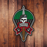 Ranger Skull Parachute Sticker - 1st Batt - Sticker