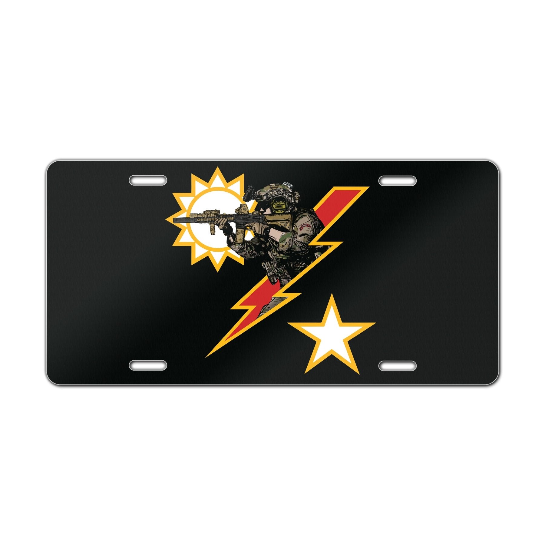 Ranger Star Sun Bolt Vanity Plate - Vanity Plate