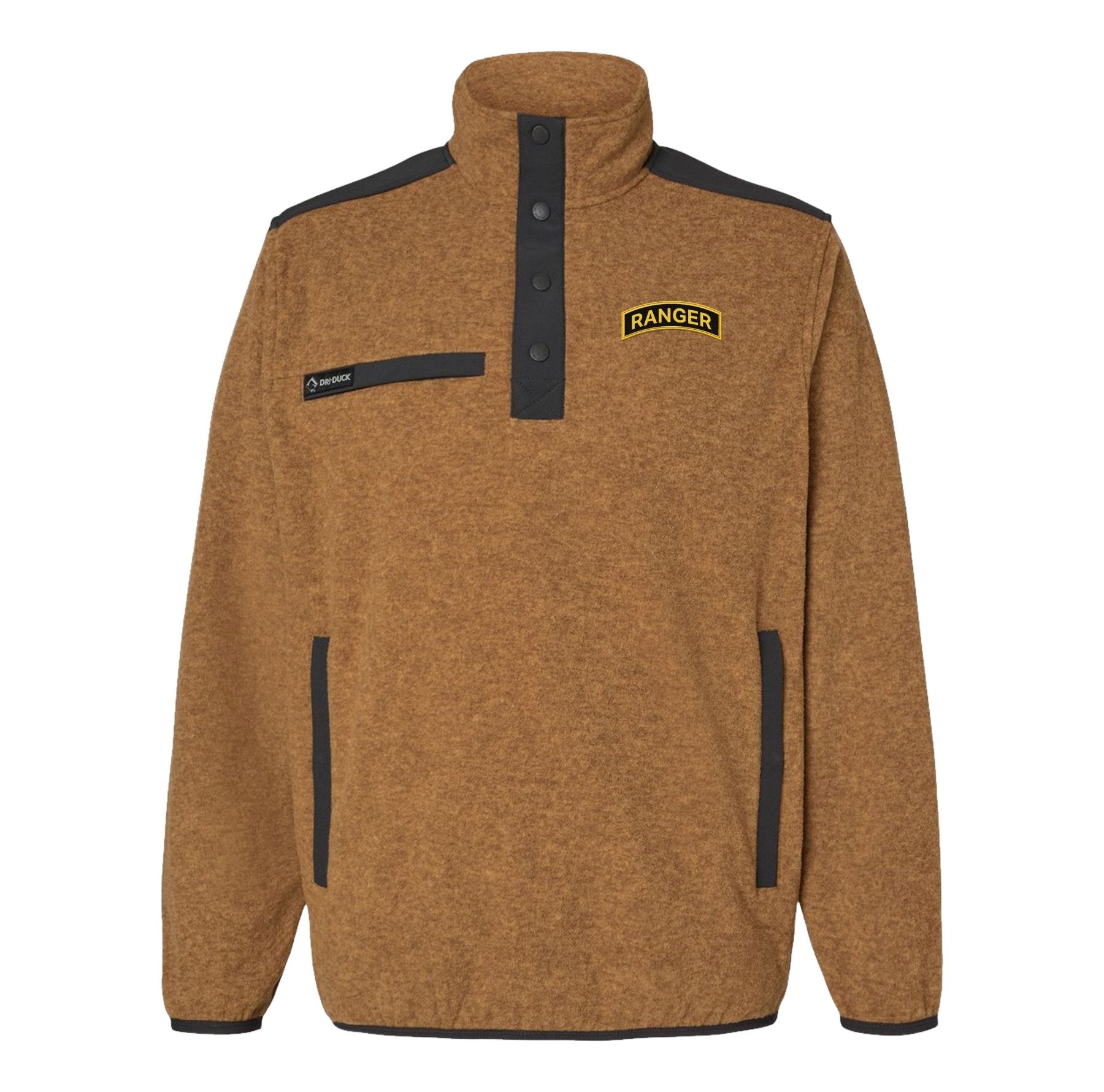 Ranger Tab Embroidered Melange Fleece Pullover - Small - Fleece