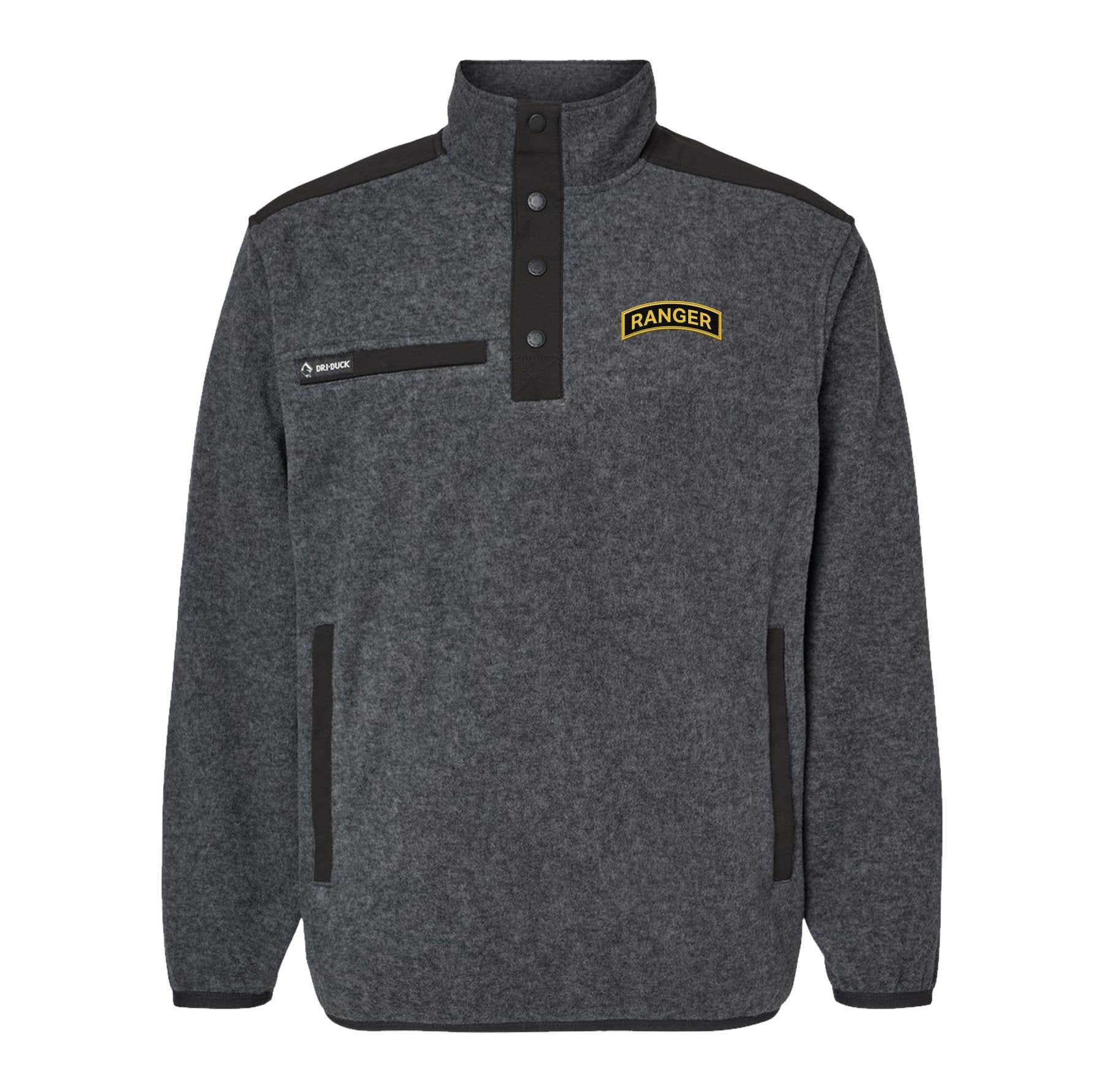 Ranger Tab Embroidered Melange Fleece Pullover - Small - Fleece