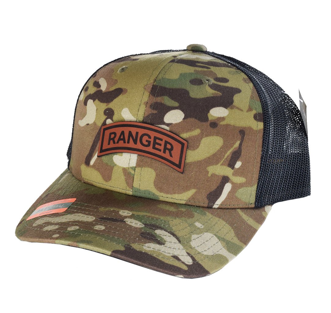 Ranger Tab Leather Snapback - OSFA - Headwear