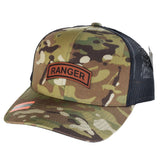 Ranger Tab Leather Snapback - OSFA - Headwear