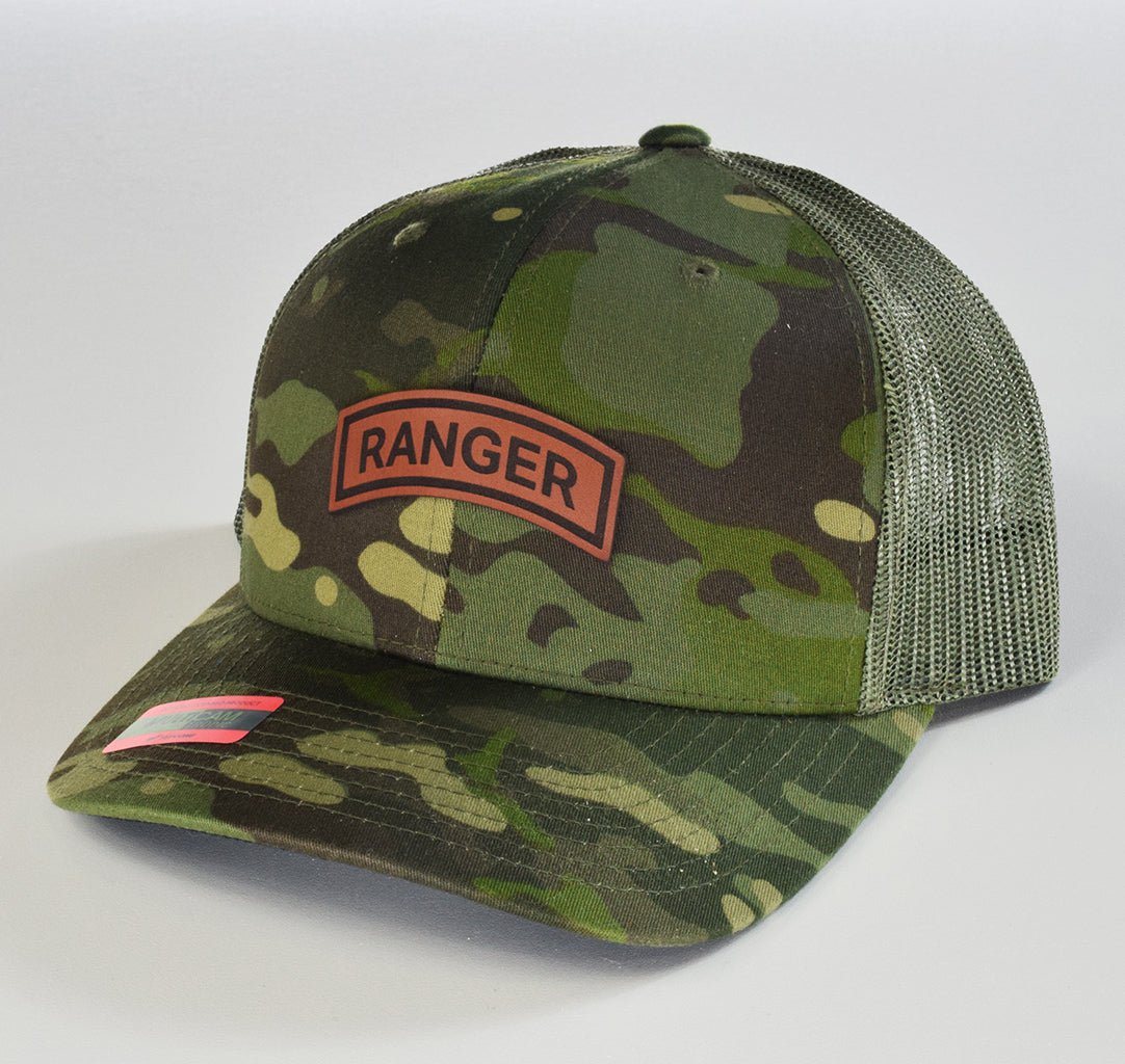 Ranger Tab Leather Snapback - OSFA - Headwear