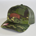 Ranger Tab Leather Snapback - OSFA - Headwear