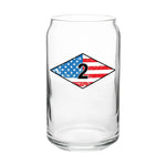Ranger USA Diamond Beer Can Glass Set - 16oz - Glassware