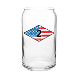 Ranger USA Diamond Beer Can Glass Set - 16oz - Glassware