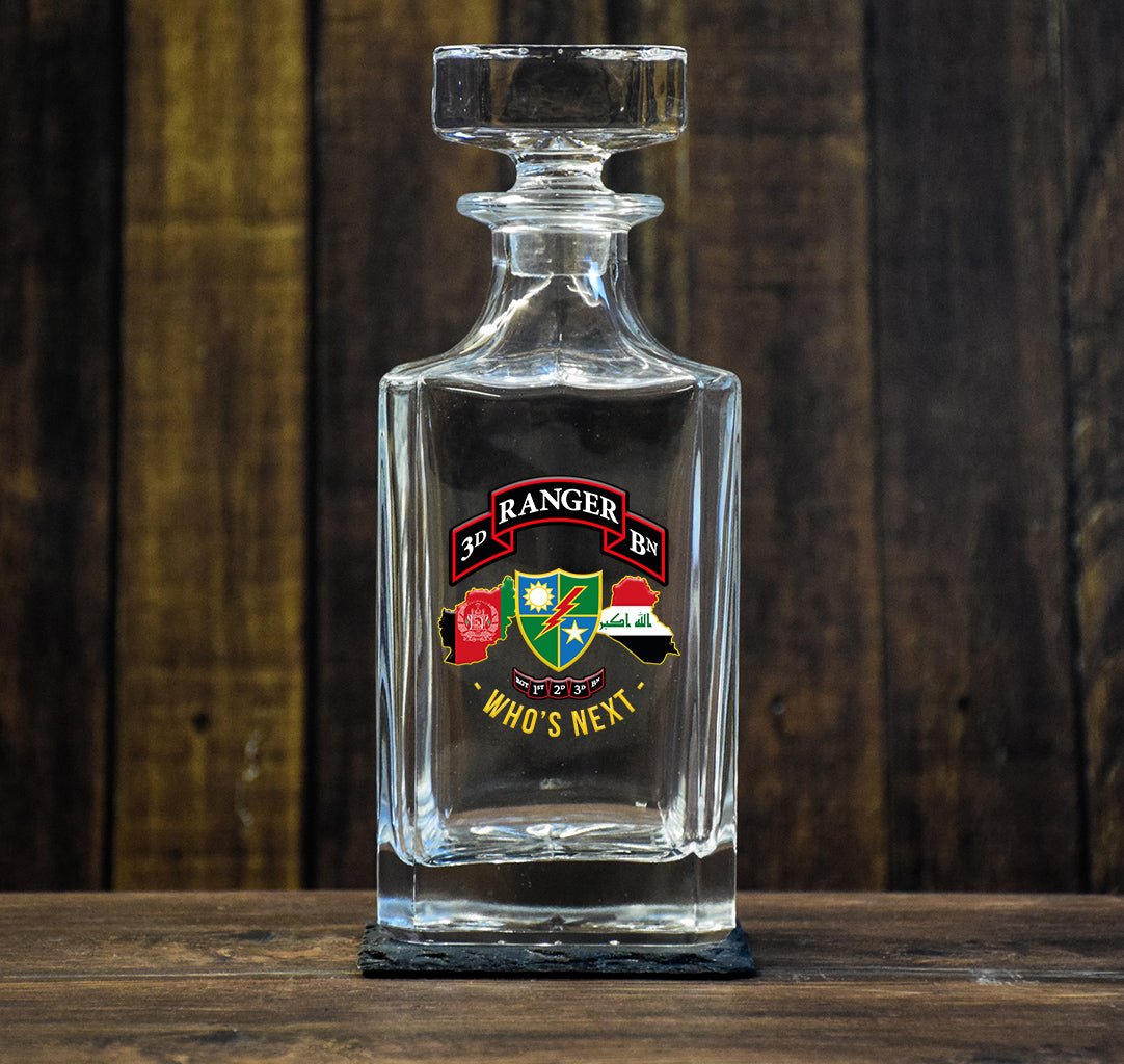 Rangers Do Bad Things Decanter - 3D Batt Scroll - Glassware