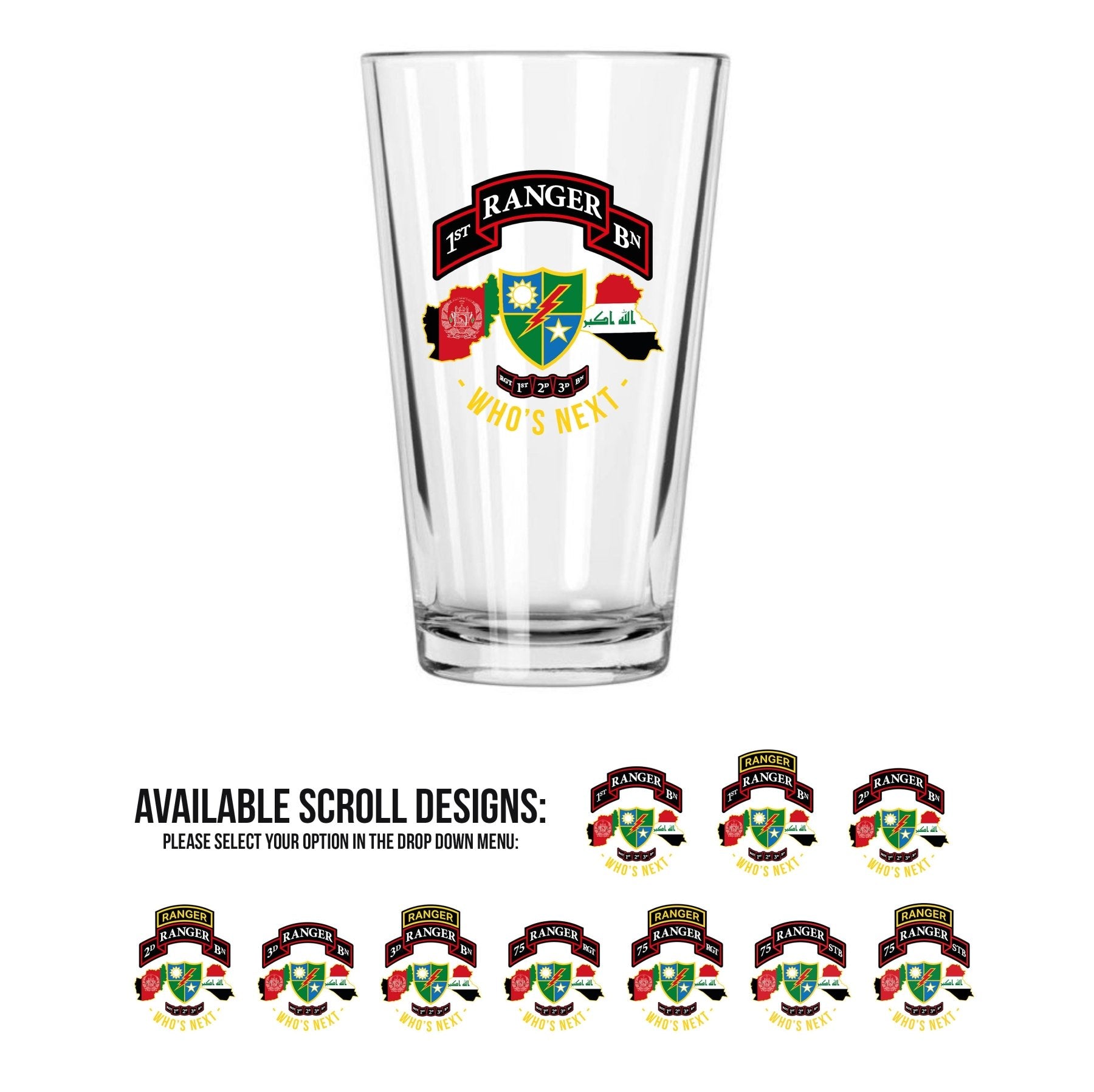 Rangers Do Bad Things Pint Glass Set - 16oz - Glassware