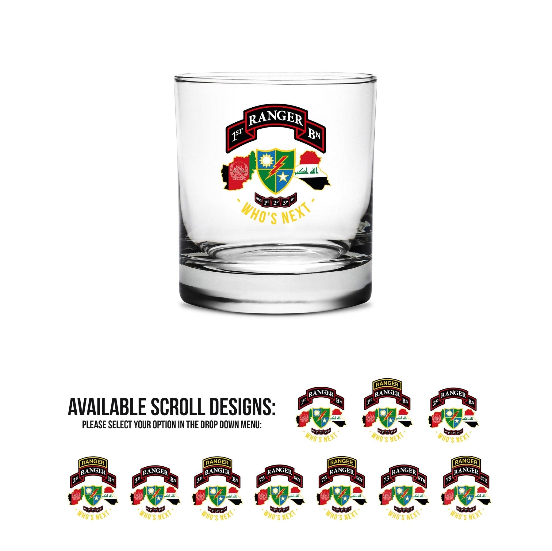 Rangers Do Bad Things Whiskey Glass Set - 16oz - Glassware