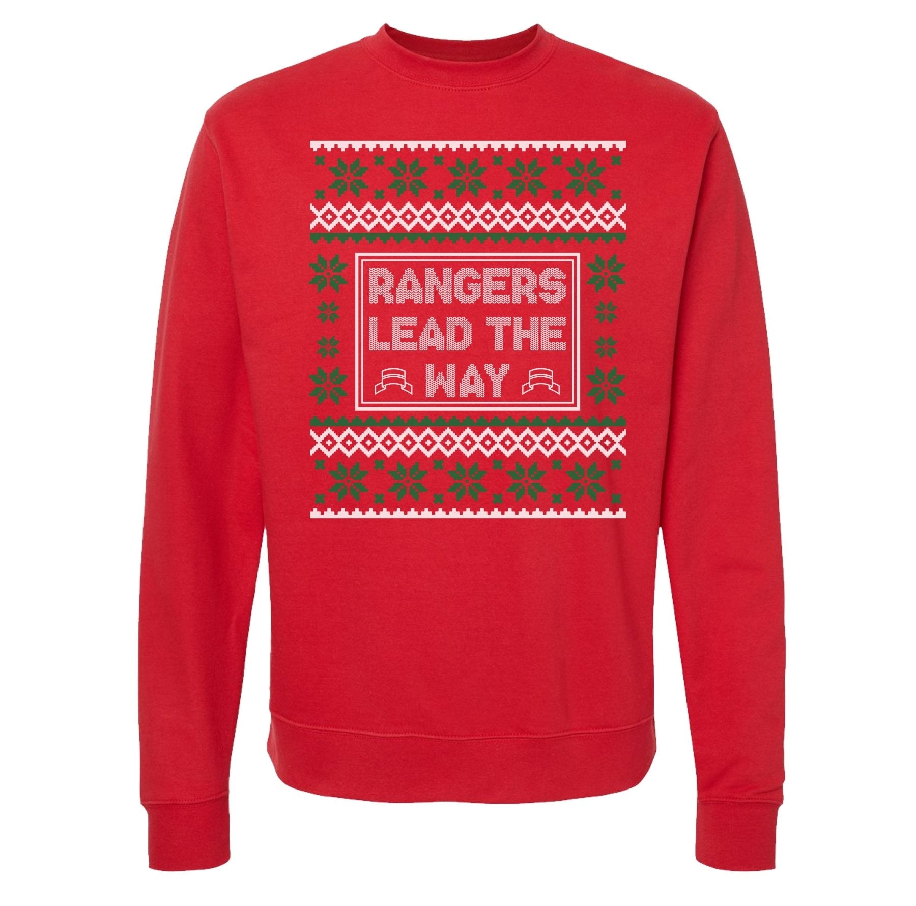 Rangers Lead The Way - RGR Scroll+ Tab - Ugly Sweater - Small - Hoodie