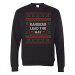 Rangers Lead The Way - RGR Scroll+ Tab - Ugly Sweater - Small - Hoodie