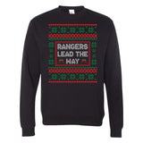 Rangers Lead The Way - RGR Scroll+ Tab - Ugly Sweater - Small - Hoodie