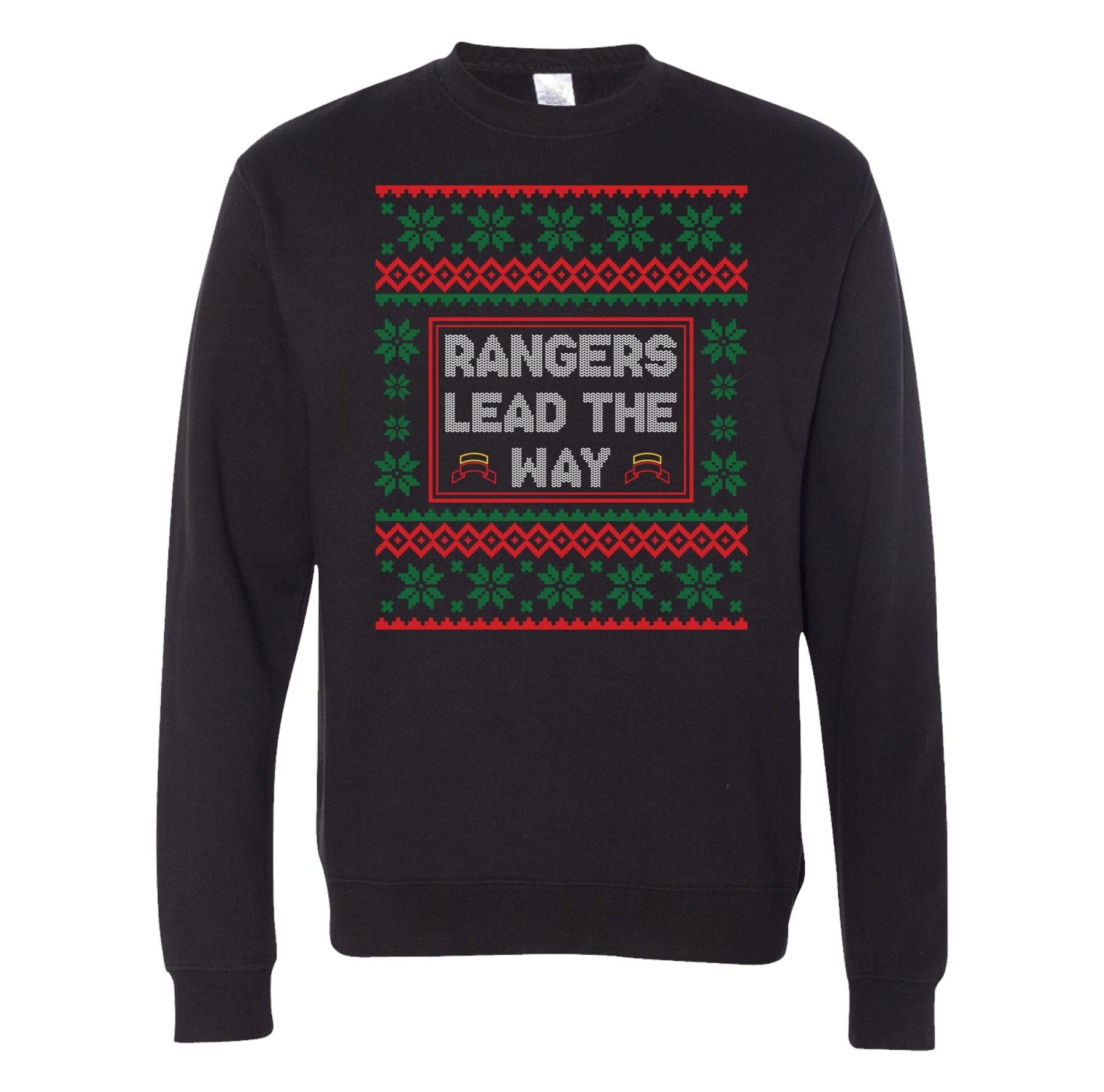 Rangers Lead The Way - RGR Scroll+ Tab - Ugly Sweater - Small - Hoodie