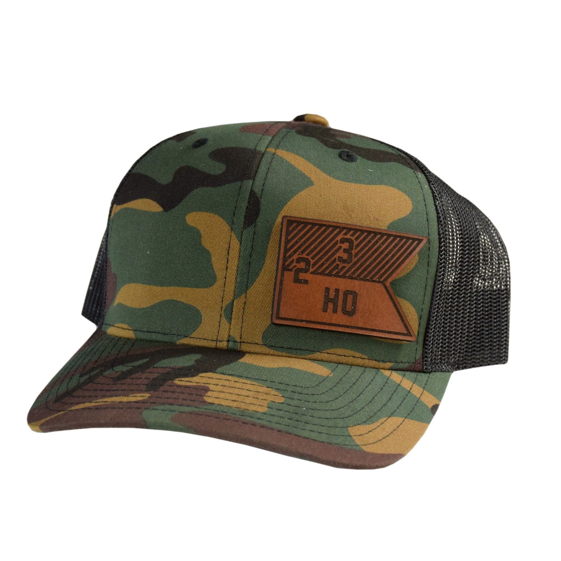 Rattler Troop Guidon Leather Snapback - OSFA - Private Headwear