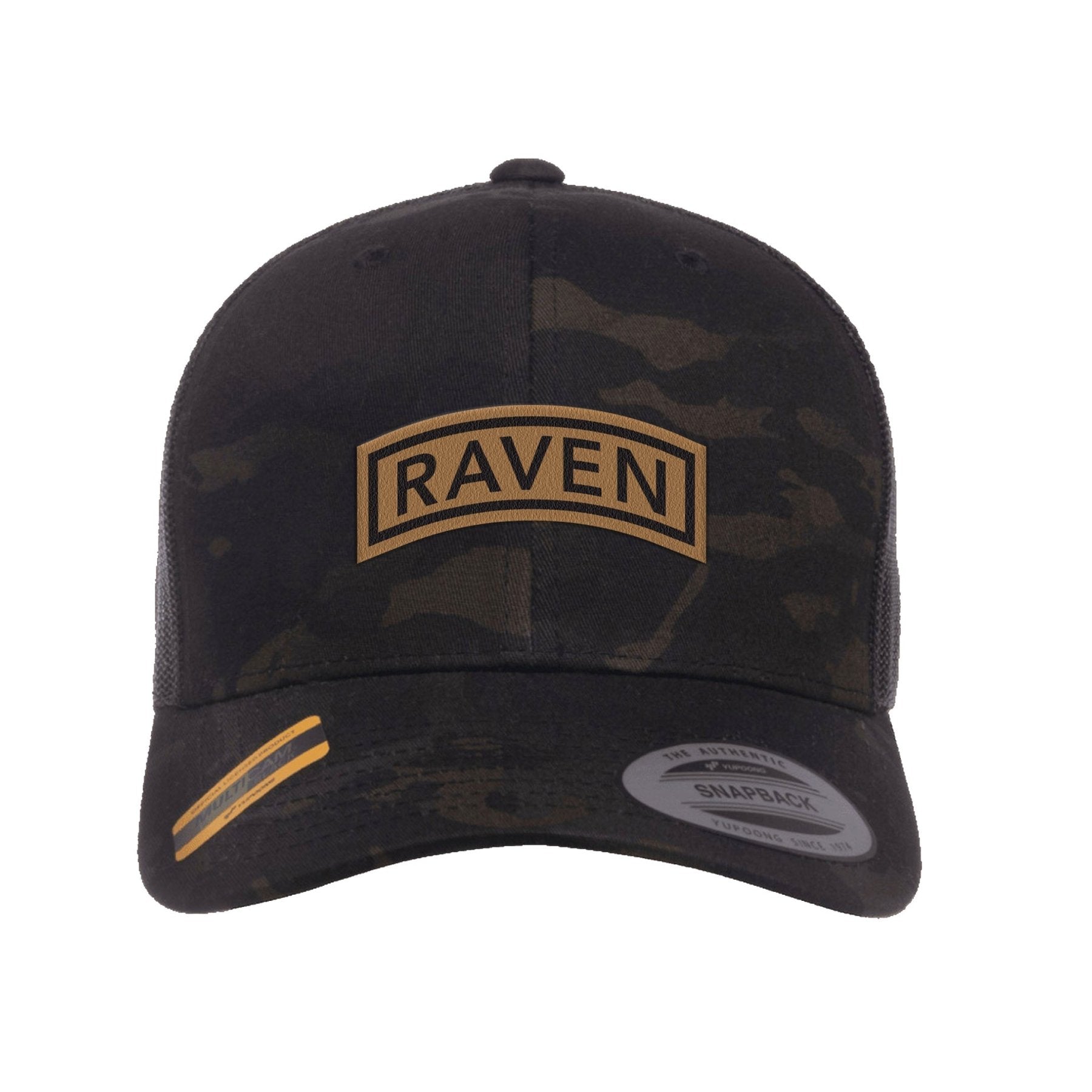 Raven Tab Leather Snap - Back - OSFA - Headwear