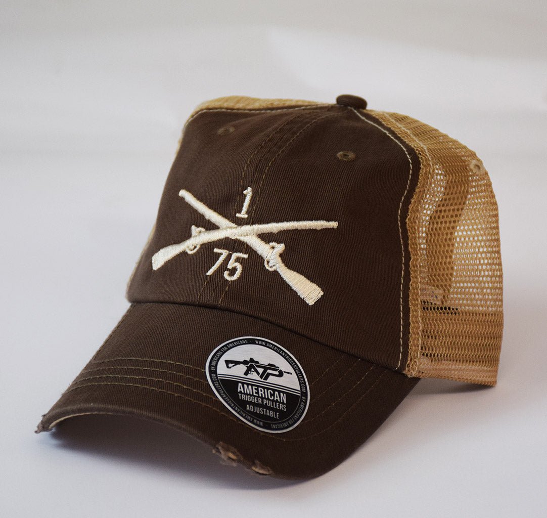 RGR Crossed Rifles Dad Hat - Brown/Khaki Mesh - Headwear