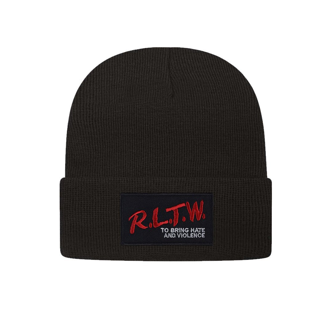 RLTW Hate & Violence Patch Cuff Beanie - 12" Cuffed Beanie - Beanie