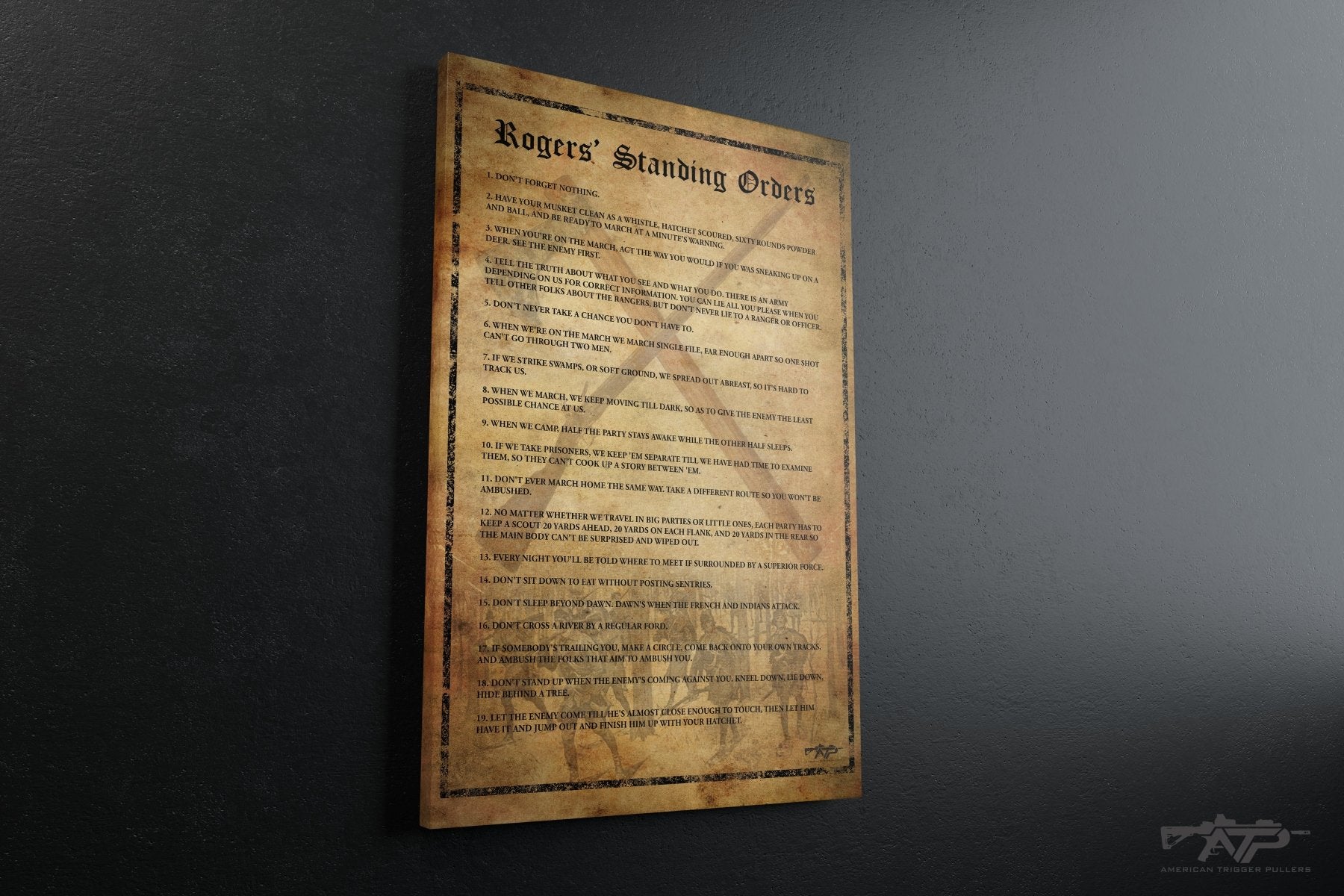 Rogers Standing Orders Canvas - Stretched Canvas - Canvas