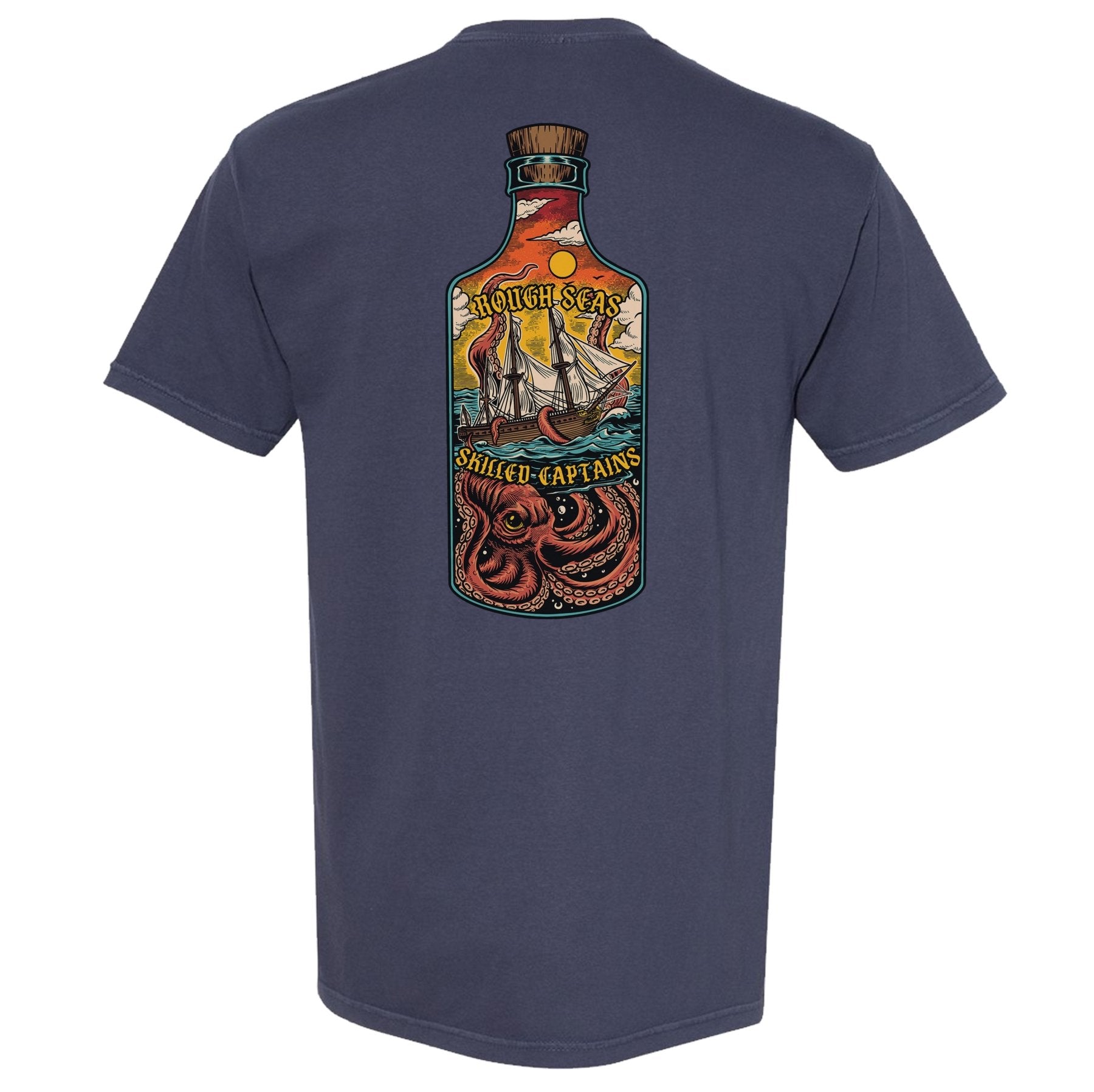 Rough Seas Skilled Captains Bottle Heavyweight Tee - Small - Shirt