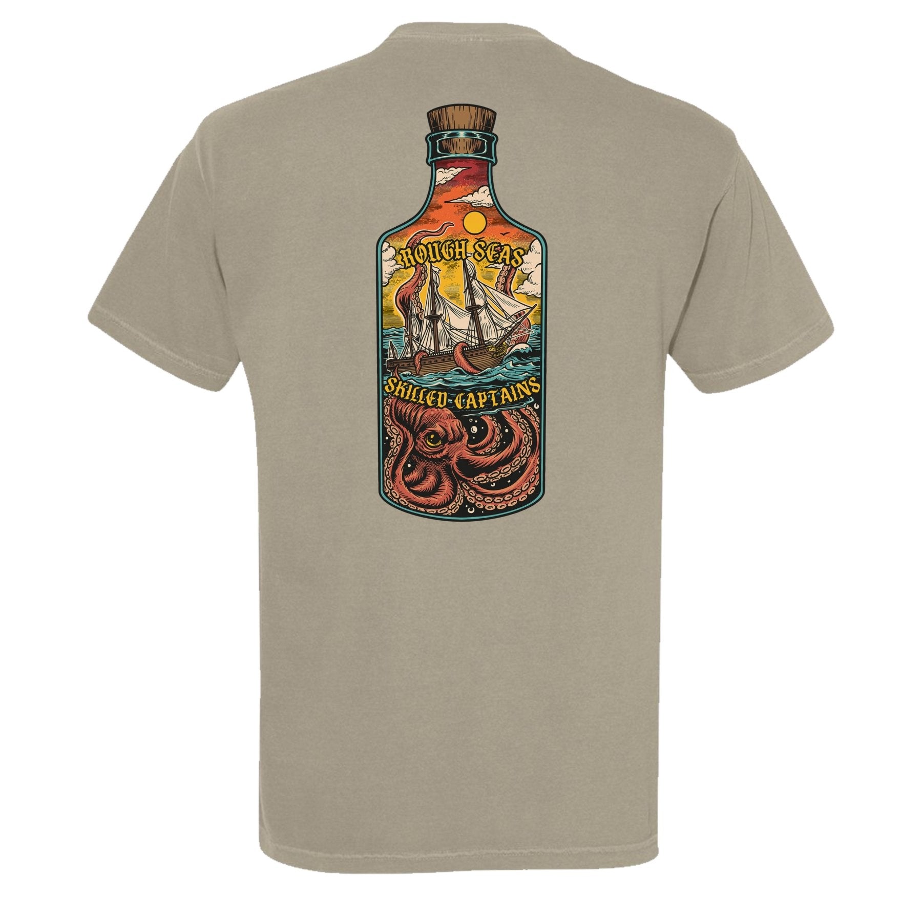 Rough Seas Skilled Captains Bottle Heavyweight Tee - Small - Shirt