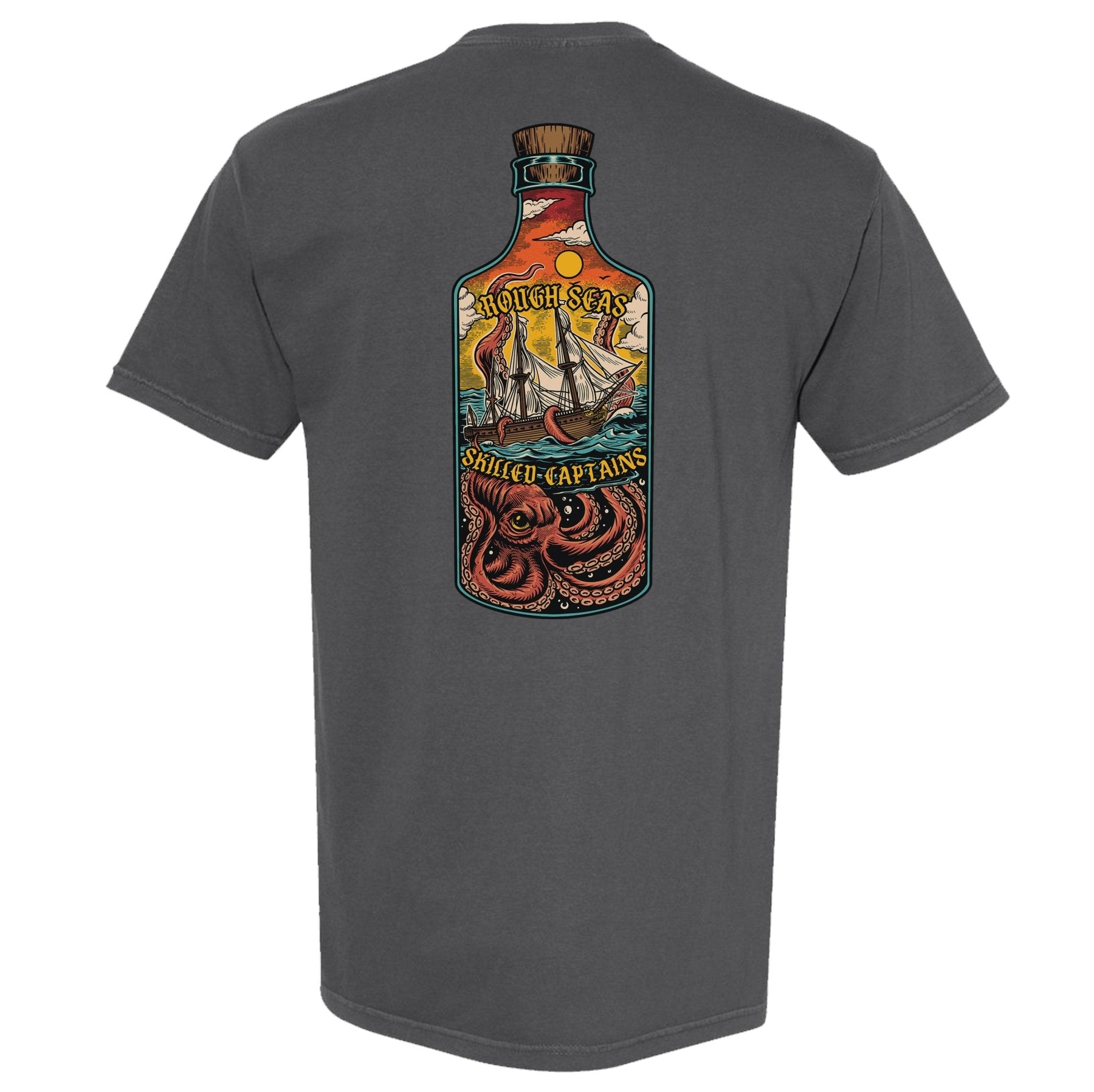 Rough Seas Skilled Captains Bottle Heavyweight Tee - Small - Shirt