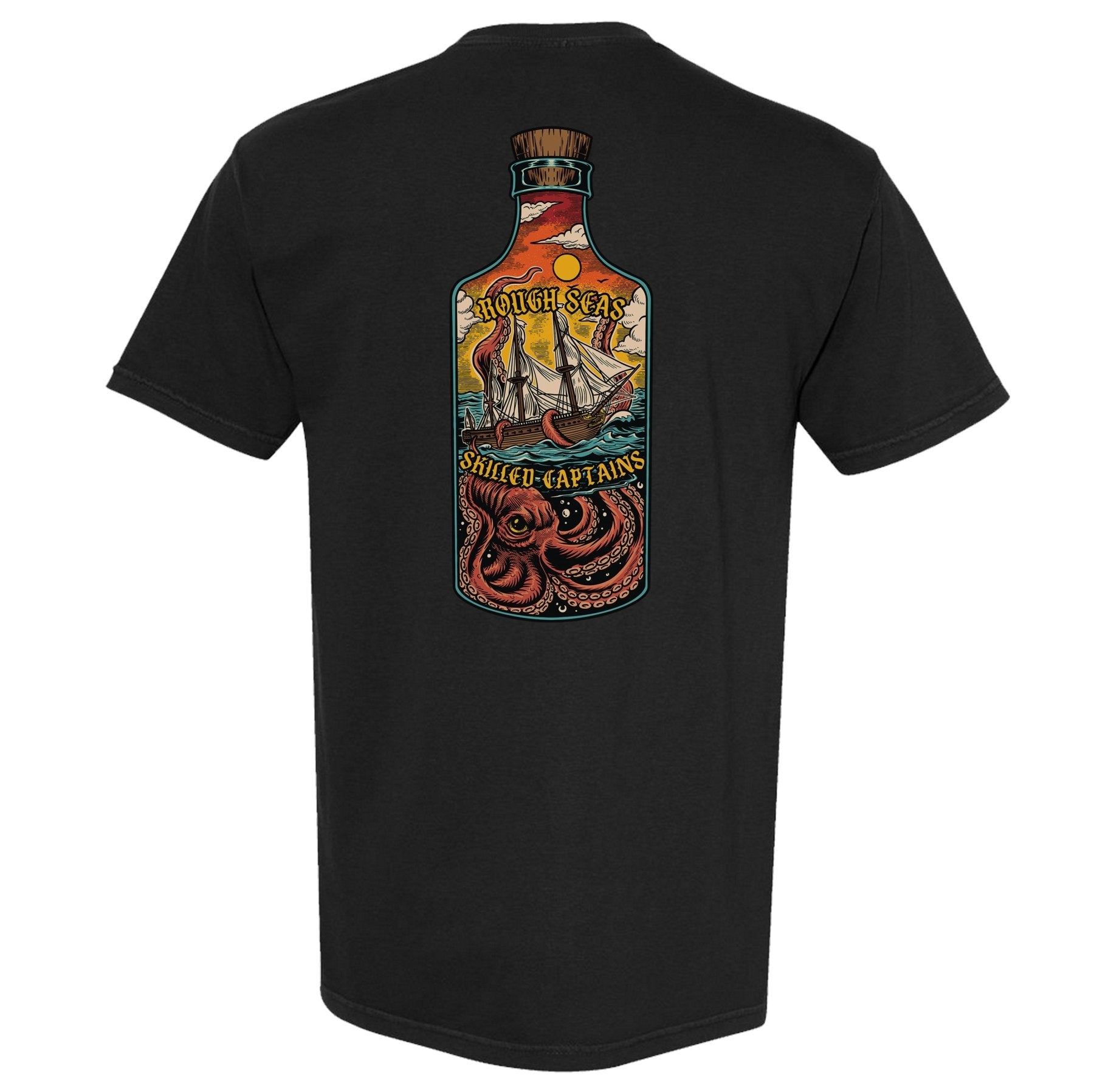Rough Seas Skilled Captains Bottle Heavyweight Tee - Small - Shirt