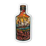Rough Seas Skilled Captains Bottle Sticker - 4" - Sticker