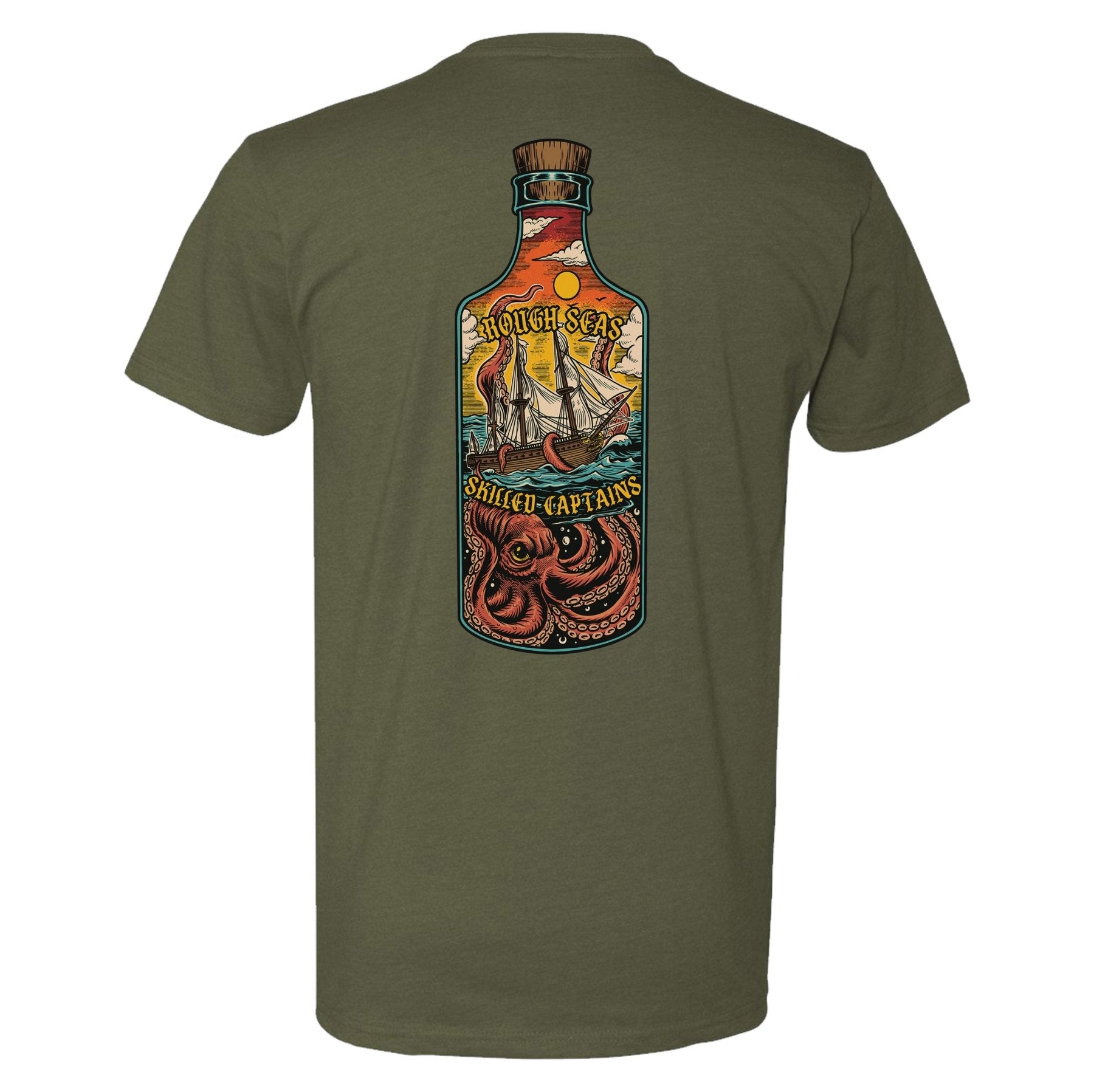 Rough Seas Skilled Captains Bottle Tee - Small - Shirt