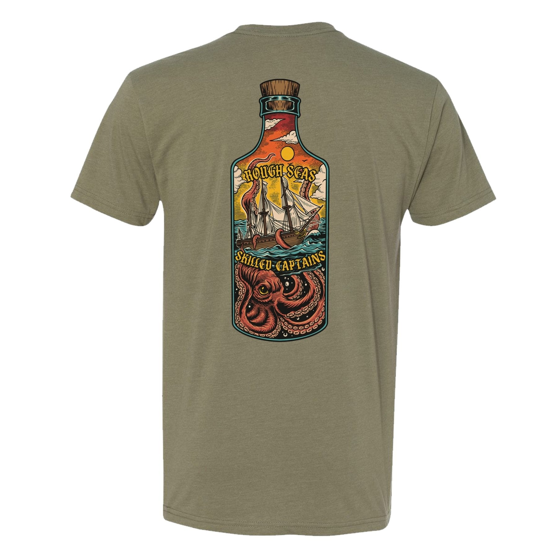Rough Seas Skilled Captains Bottle Tee - Small - Shirt