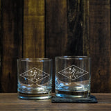 RUAS Diamond Low Ball Set - Set of 2 - Glassware